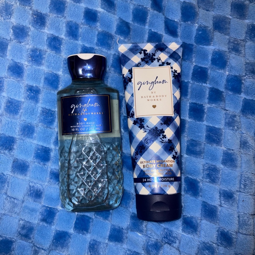 NWT Bath & Body Works Gingham Body Wash and Lotion